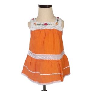 Boutique Kids Orange Crochet Dress – Girl Size 2